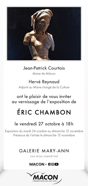Invitation Eric Chambon - Galerie Mary Ann - Macon